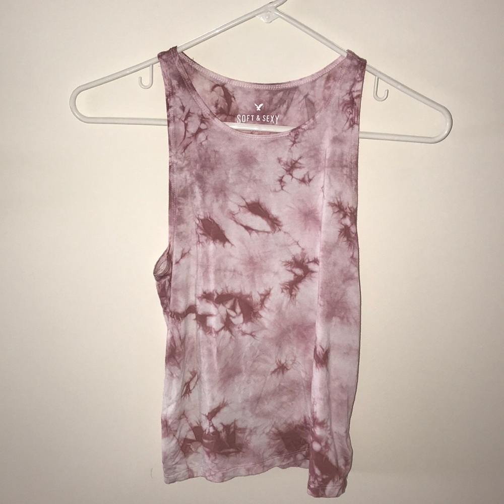 Soft and sexy American Eagle tie dye pink tank